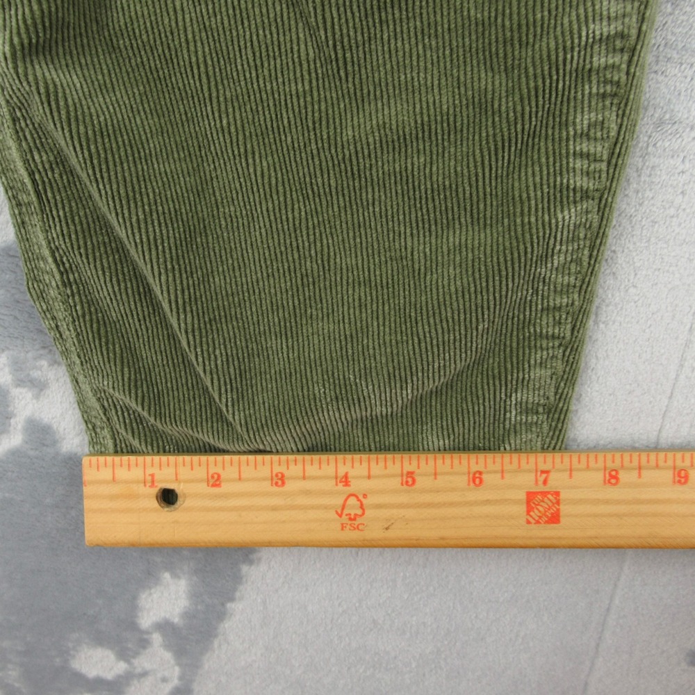 Pilcro Corduroy Pants Women 28 Green High Rise Straight Leg Utility Cargo Pocket - Picture 7 of 12